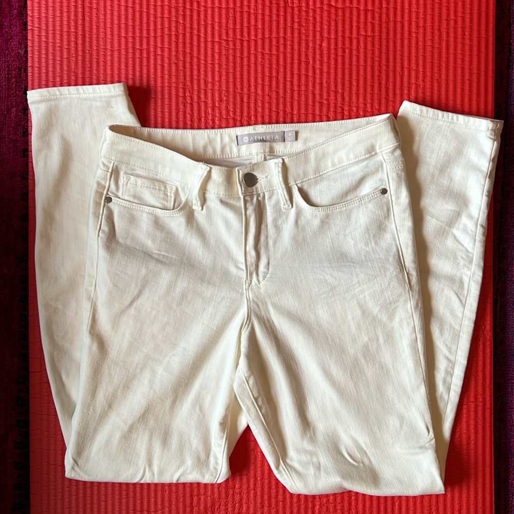 Athleta - Sculptex skinny white jeans - NWOT